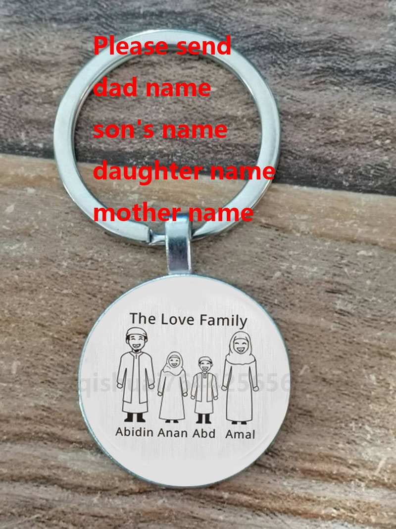 Plant Parent Gifts - Custom Name Muslim Family Keychain Making
