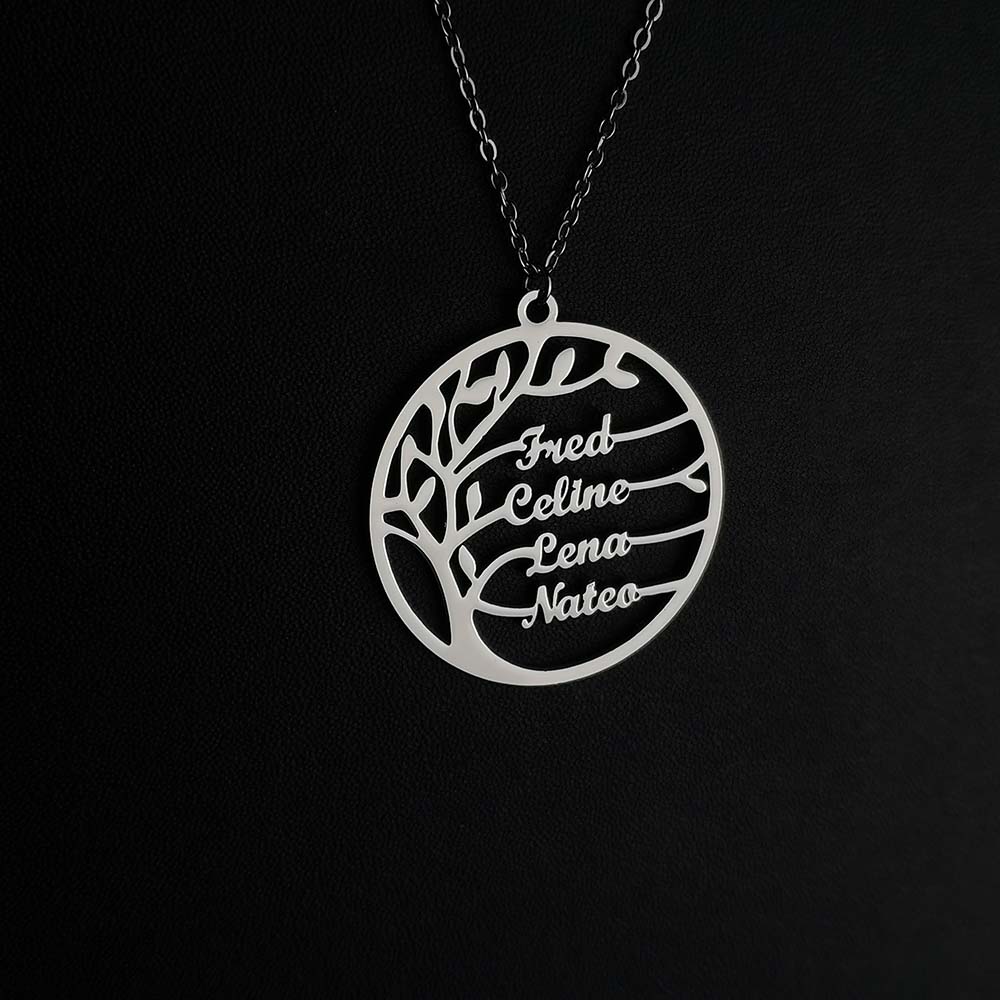 Custom Tree of Life Necklace f - Plant Parent Name avis et prix